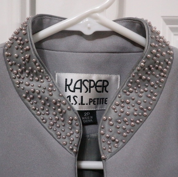 KASPER A.S.L Petite woman's grey suit set (gray) - Picture 5 of 8